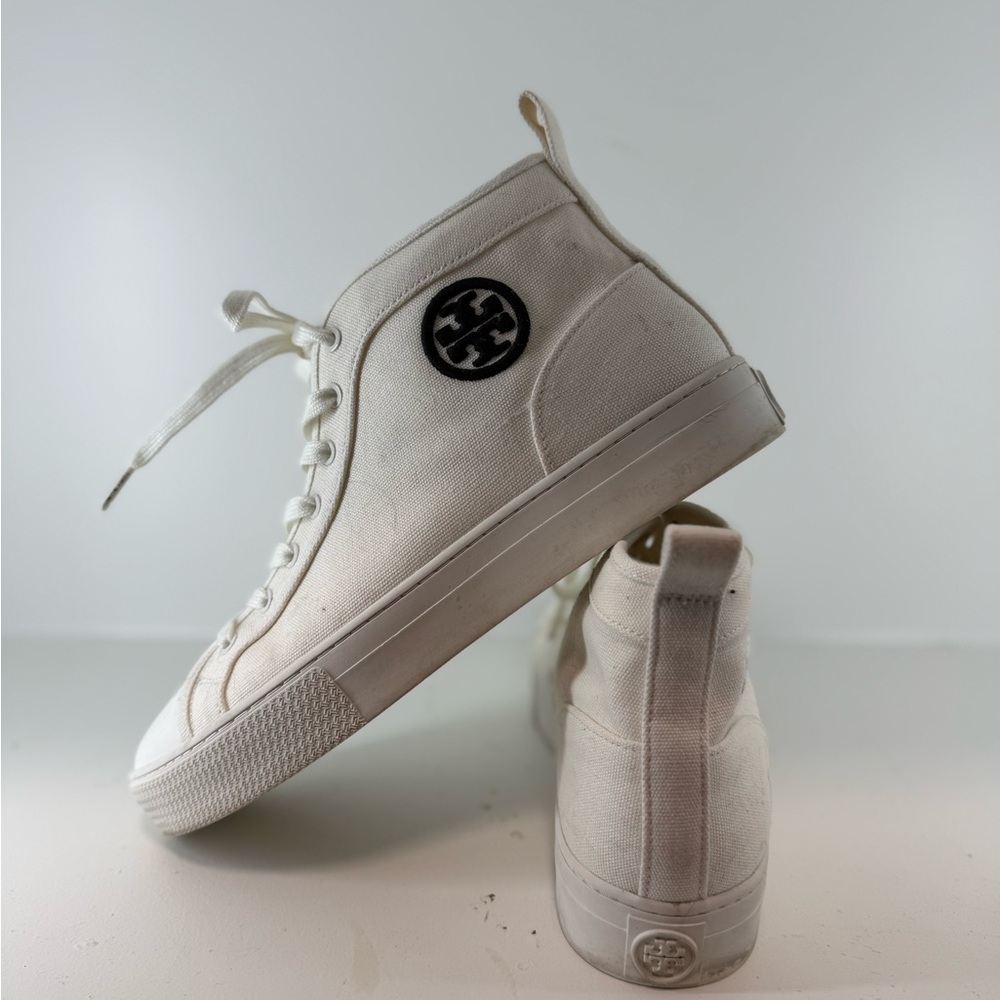Tory Burch White High-Top Sneakers